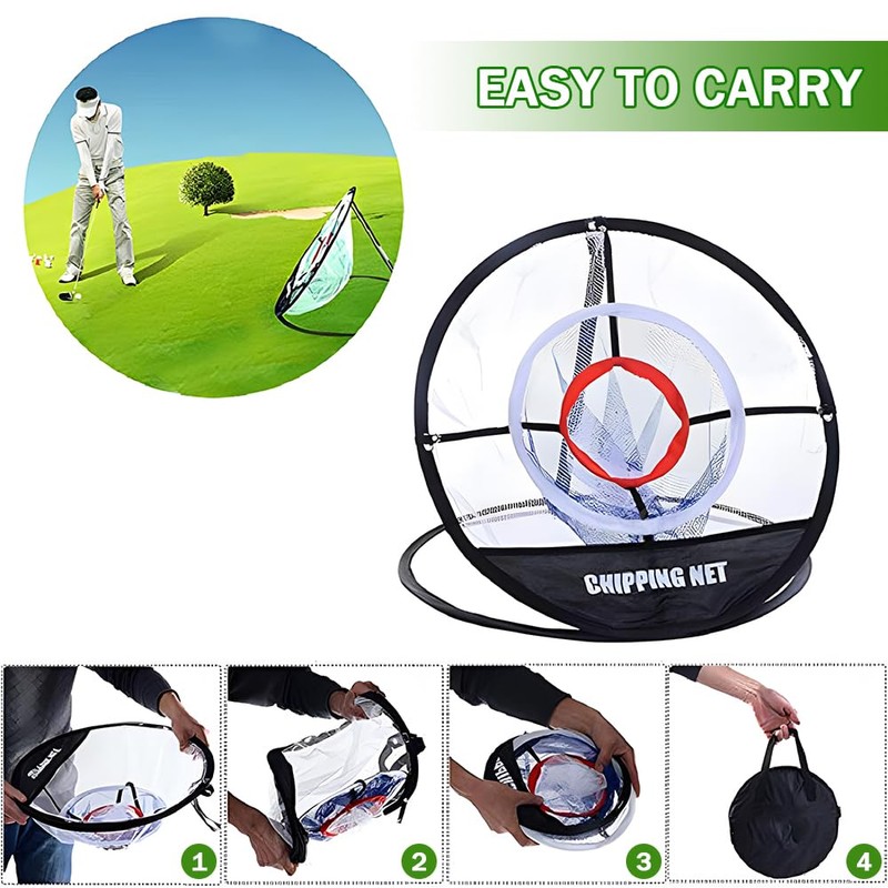 Jonuin Golf Practice Net, Golf Chipping Net, 3 Ring Nets