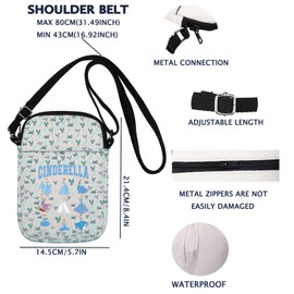 Fairy Tale Princess Gift Princess Cinderella Crossbody Bag For Friend Sister Glass Slipper Gift (CINDERELLA CB CA)