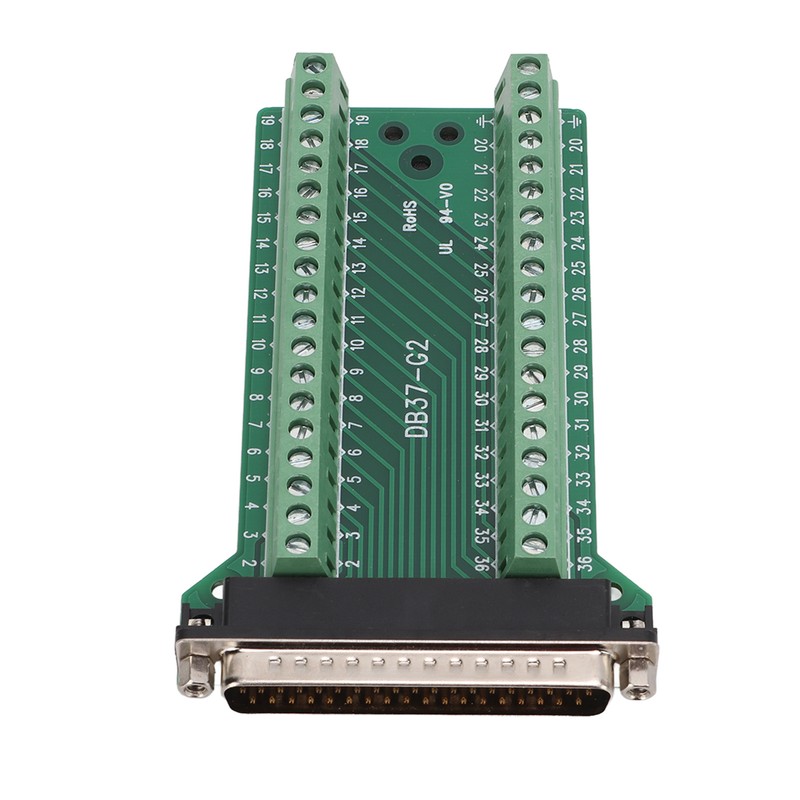 DB37 Breakout Connector Terminal Board Straight PCB Insulated Anti Interference