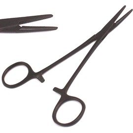 1 Dog Pet Ear/Nose Hair Puller Grooming Hemostat Locking Forceps Pliers, 5.5" (14cm), Straight (Black) by G.S ONLINE STORE