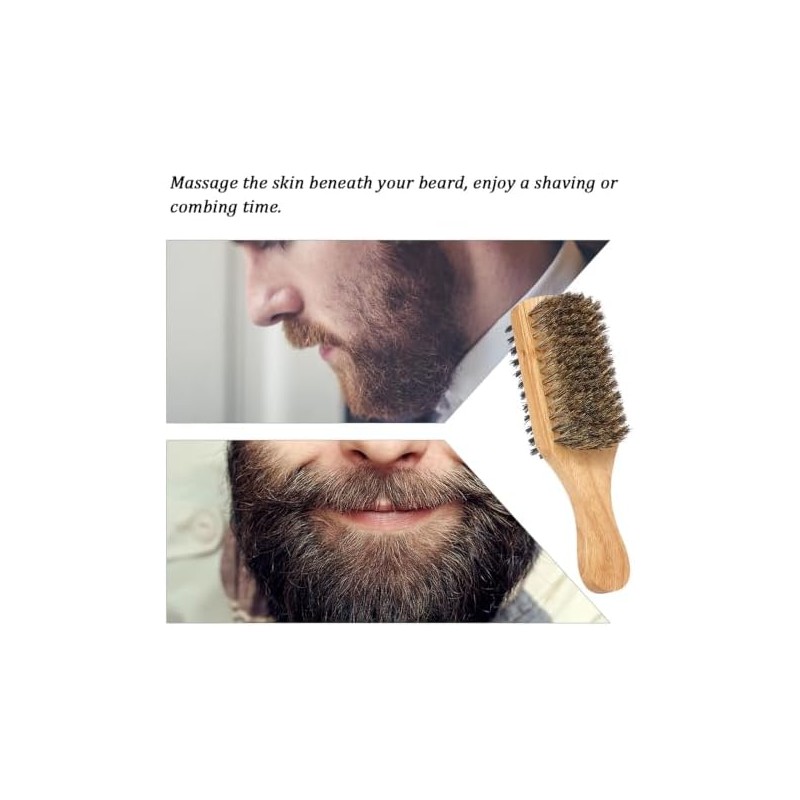 Cepillo de Barba y Bigote Doble Cara de Madera moonyeah