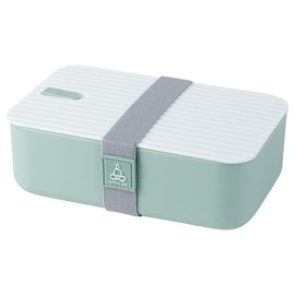 Restaurantware-Bento Tek 7.5 x 4.7 x 2.5 Inch Bento Box For Adults, 1 Reusable Adult Bento Lunch Box - Food-Grade, Dishwashable, Green Plastic Microwavable Bento Box, With White Lid, Leakproof