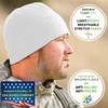 Temple Tape Tactical Fleece Watch Cap Beanie Pure White