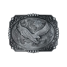 Btilasif Eagle Belt Buckle for Men, Western Texas Rodeo Cowboy Flying Bald Eagle Belt Buckles for Women