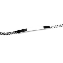 apop nyc 925 Sterling Silver Curb Chain Horizontal Bar Bracelet [Jewelry]