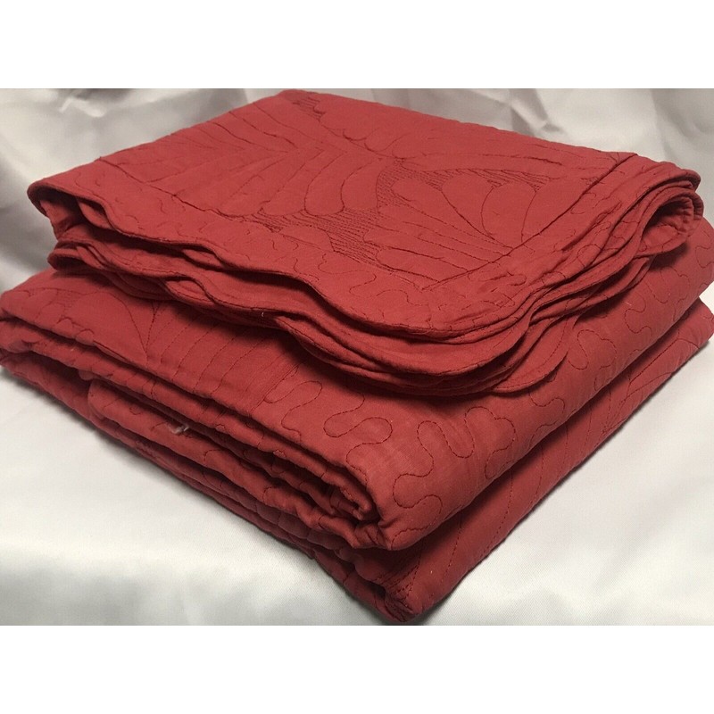 CASA ETERNA 100% Cotton Quilt Bedspread Queen Size 3Pcs Reversible