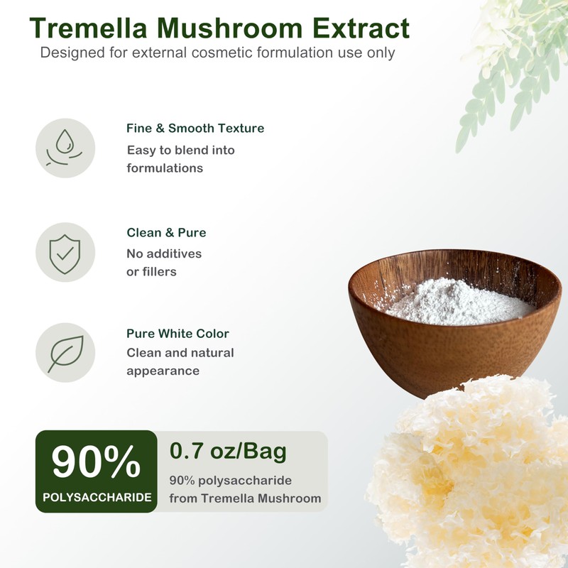 MAYKER Tremella Mushroom Extract Powder 0.7 oz Cosmetic Grade