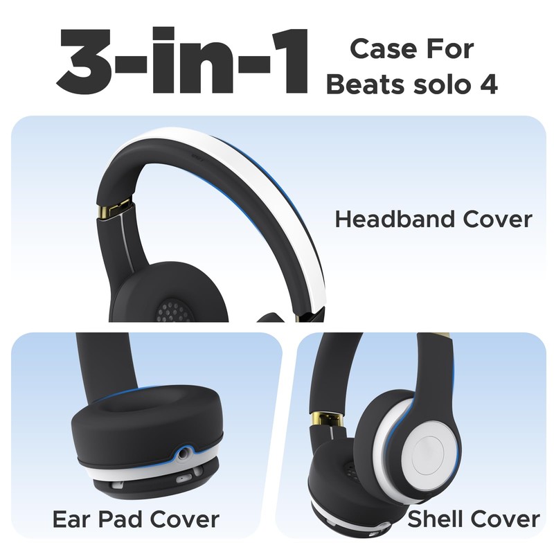 3 in 1 Silicone Protective Cover Compatible with Beats Solo