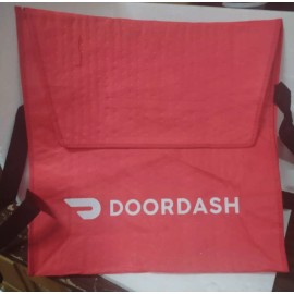 DOORDASH LG Insulated Pizza Delivery Bag 19x19x6 w/Carry Straps (NEW)