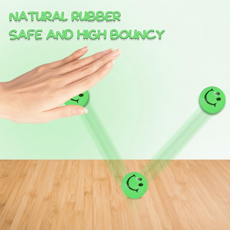 Baarnse Baarnse 38Pcs Glow in The Dark Smile Face Bouncy