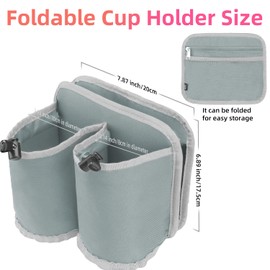 WALNEW Luggage Travel Drink Holder, Hands-Free Drink Caddy Attachment, Drink Carrier for Drinks, Coffee Cups, Fits Rolling Suitcase Handles, Travel Accessories