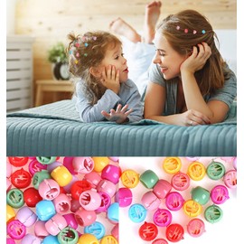 200 Pcs Mini Hair Claw Clips, BetterJonny Mixed Color Mini Hairpins Tiny Plastic Hair Clips Rainbow Beads Clip Hair Accessories for Kids Girls Women