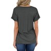 MIHOLL Women's Summer Casual Sexy Short Sleeve V Neck Pocket