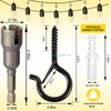 Hooks for Outdoor String Lights, 52 Pack Screw Hooks for