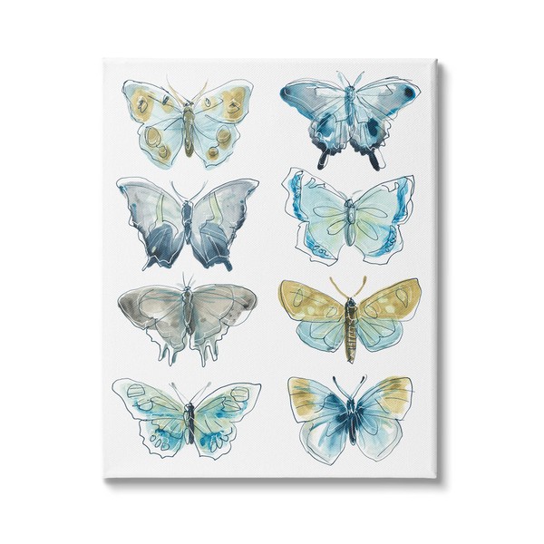 Stupell Industries Abstract Butterfly Wing Patterns Sketched Line Insects, Design