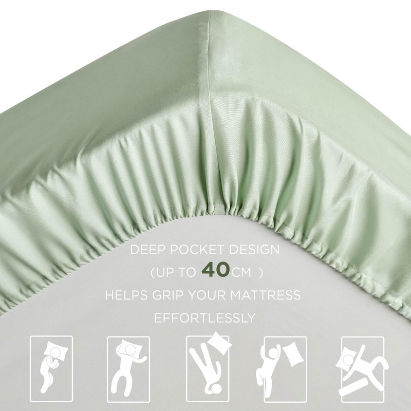Bedsure Super King Fitted Sheet Deep - Bed Sheets Extra