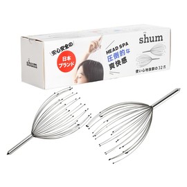 shum ヘッドスパ ヘッドマッサージャー 頭皮マッサージ 超軽量で高耐久 乾湿両用の32爪 男女兼用ペットにも T1-11 2個入り