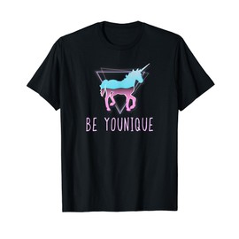 Retro Funny Cute Magical Unicorn Shirt Be Young iQue Make-Up Gift