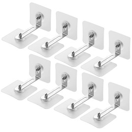 HGEN Fall Prevention Stopper, Earthquake Prevention, Fixing Hardware for Furniture, Drawers, Shelves, Earthquake-Resistant, Disaster Prevention Goods, Prevents Falling, Slipping, Strong Seal Fixing Type (Set of 8)