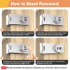 YogePote 90 Degree Cabinet Locks with Combination, Mechanical Folding Door