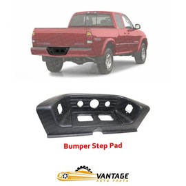 Vantage Auto Parts - Rear Bumper Step Pad Center Molding Compatible with Toyota Tundra 2000-2006 | DIRECT REPLACEMENT | Black | 521590C010 | TO1191102