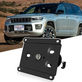 Front License Plate Compatible with Jeep Grand Cherokee L 2021-2024 License Plate Bracket No Drill Front License Car Plate Frame License Plate Cover Car Plate Holder No Drill License Plate Mount
