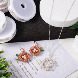 Fashewelry 26 Gauge Copper Wire 124 Feet Silver Tarnish-Resistant Jewelry Wire 0.4mm Beading Craft Wire for Wire Wrapping Jewelry Making Gardening