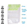 8 Space Saver Bags, No Vacuum Needed, Roll-Up Compression Packing,