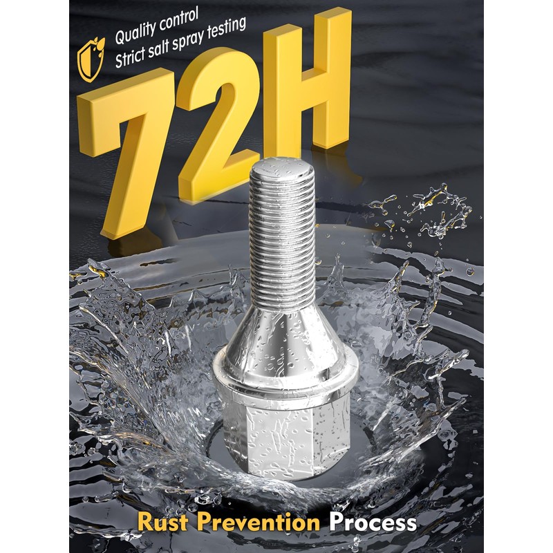 MIKKUPPA M12x1.25 Wheel Lug Bolts - Replacement for 2015-2022 Jeep