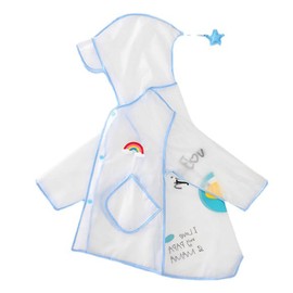 Raincoat, Poncho, Kids, Rainwear, Colorless, Cute, Rain Goods, Girls, Kindergarten, Commuting to School, Simple, Thick, Includes Storage Bag, For Outdoors, Boys, Children, Waterproof, Blue