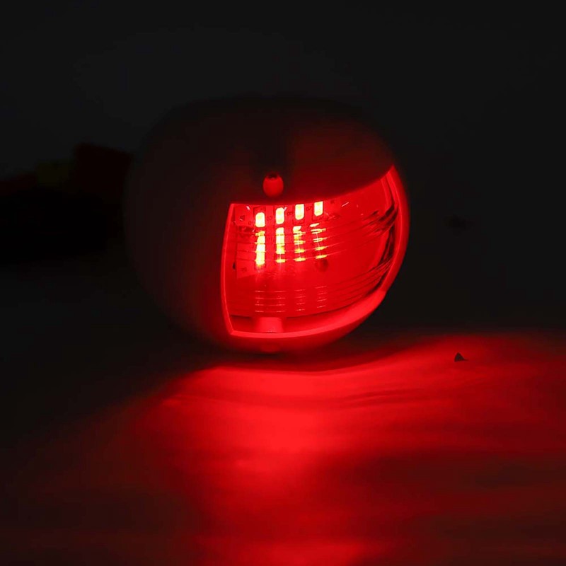 Pair of Signal Lamp Spherical Red Green LED Waterproof Boat