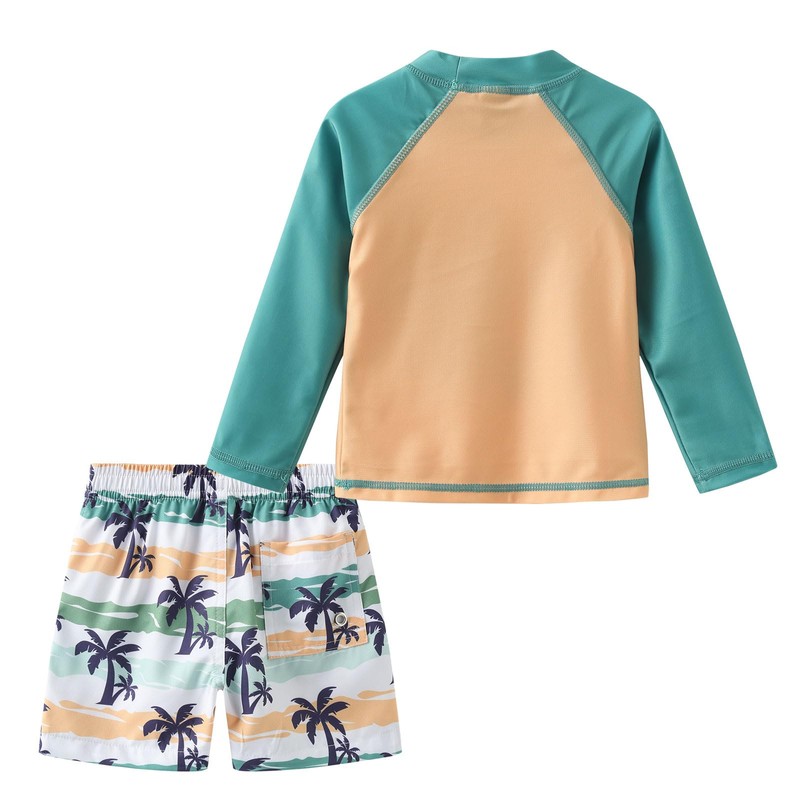 Aisyee Baby Boys Rash Guard Set for Toddler Boys Swim