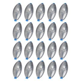 BLUEWING Egg Sinkers Fishing Weights Oval Shaped Fishing Sinkers Lead Fishing Sinker for Saltwater Fishing，1/4 oz, 20pcs