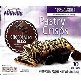 Millville Pastry Crisp Naturally Flavor (10 Bars) (Chocolatey Bliss)