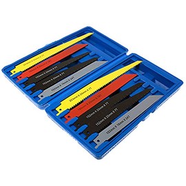 Voche 10 Piece Reciprocating Saw Blade Set - Multi-Colour + Storage Case