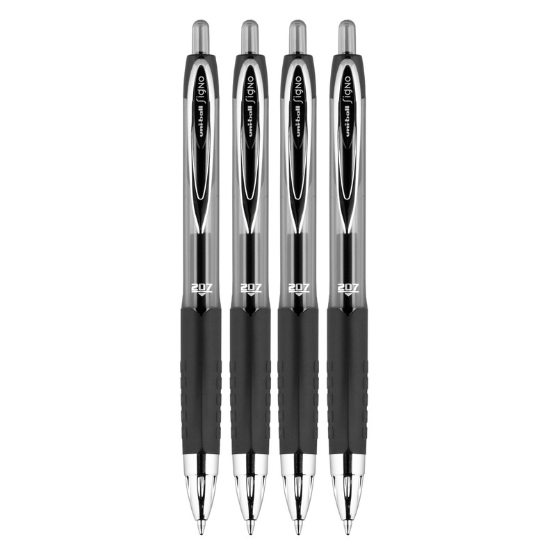 uni-ball® 207™ Retractable Fraud Prevention Gel Pens, Bold Point, 1.0