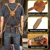 AACGIN Leather Welding WorkShop Apron with 5 Pockets HeatFlame Resistant
