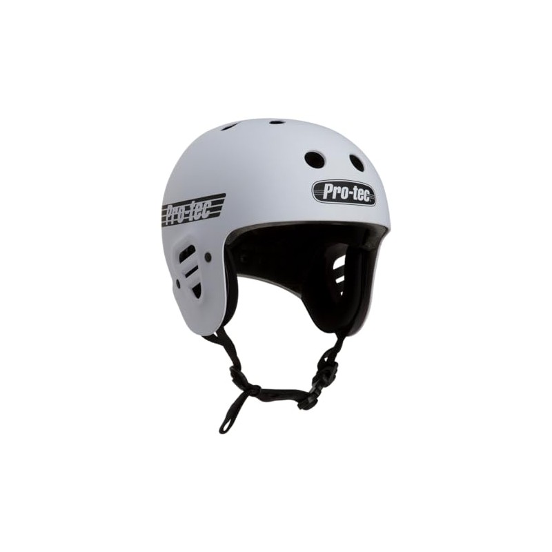 Pro Tec Unisex_Adult Helmet Full Cut Certified, Matte White (White),