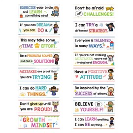 Inspirational Quote Cards, Quote Cards Motivational Inspirational Mindset Poster - Growth Quote Poster Positive Affirmations Cards for Home & Bedroom