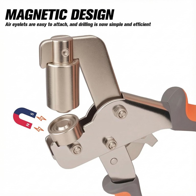 Grommet Tool Kit with 500 Pcs 3/8 Inch Eyelets, Manual