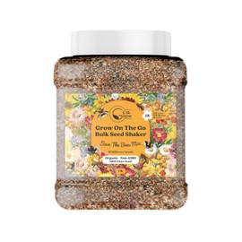 Wildflower Seed Mix 1LB Tub - Save The Bees Seed Mix, by GevaGrow | Bulk 300,000+ Seeds | Pollinator & Bee Attracting Flower Seeds Bulk for Planting in Pots & Outdoor Gardens | 1 Pound Tub