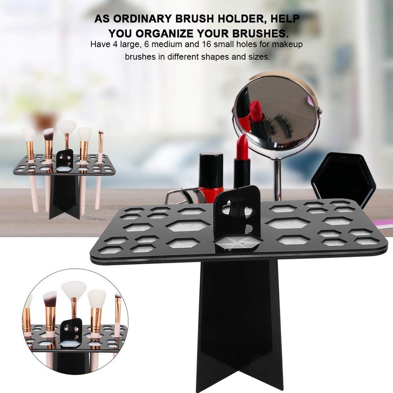 VIFER Makeup Brush Holder, Cosmetic Brush Stand 26 Holes Brush