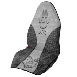 Lotusorchid Dog Paw Print Seat Covers Front Seats for Men, Breathable Waterproof Auto Car Seat Cover Protector for Women, Non-Slip Sweat Towel Seat Cover Fit for Most Cars, Grey
