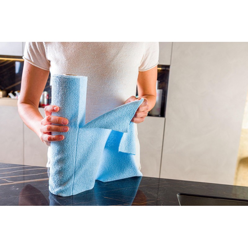 Tonkita | Rotolo Microfibra 20 Panni 30x30 cm, Panni Multiuso