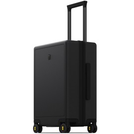 LEVEL8 Carry on Luggage Airline Approved, Small Carry-on Suitcases with Wheels, Lightweight Hardside Luminous Textured with Spinner Wheel, Tsa Lock, 18 Inch, Black