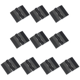 sourcing map Black Plastic Hinges, Acrylic Hinges Small Hinge 35 x 30 mm Transparent Continuous Piano Folding Hinge for Cabinet Crafts Furniture Display Stand Pack of 10