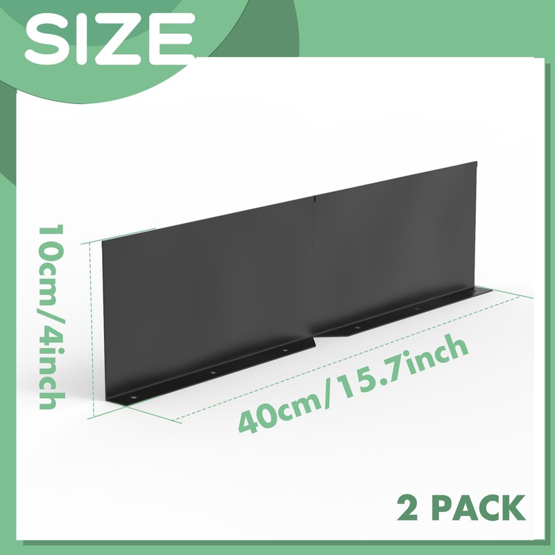 Memrita 2 Pcs Gutter Valley Splash Guards Roof Rain Diverter,Aluminum
