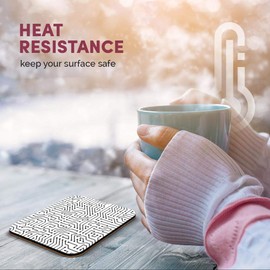 Great Single Coaster Square BW - Motherboard Computer Gaming PC |Glossy Quality Coasters | Tabletop Protection for Any Table Type #43248