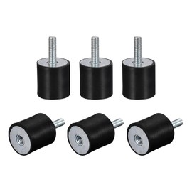 sourcing map Pack of 6 M5 x 16 Rubber Buffers, Shock Absorbers, Silent Block Rubber Bushings for Garage, Engine, Air Compressor, Car, Boat, Bobbins (VD20 x 20 M5 x 16)