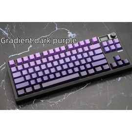 Cmokifuly Side Printed Keycaps 136 Keys Shine-Through OEM Profile PBT Keycap Set for South-Facing Mechanical Keyboard,Side Print Gradient Color Keycaps (Gradient Dark Purple)